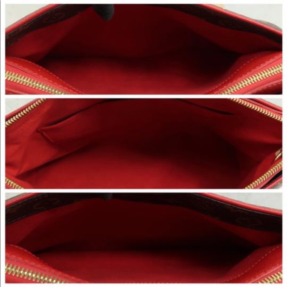 ⭐️LOUIS VUITTON PALLAS BROWN RED MONOGRAM CANVAS⭐️ - Picture 9 of 11